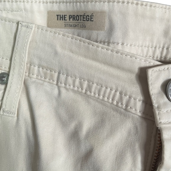 AG Adriano Goldschmeid The Protégé Straight Leg Cream Khaki Pants Jeans 38x36 - Picture 3 of 8